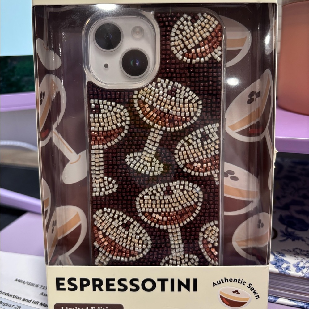 Limited Edition Espresso Martini Beaded Phone Case IPhone 15/14/13